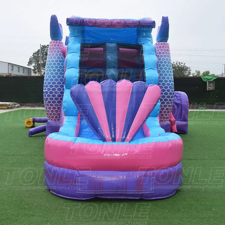 custom inflatable theme  bouncer jumper castle bounce hosue moonwalk with water slide for sale