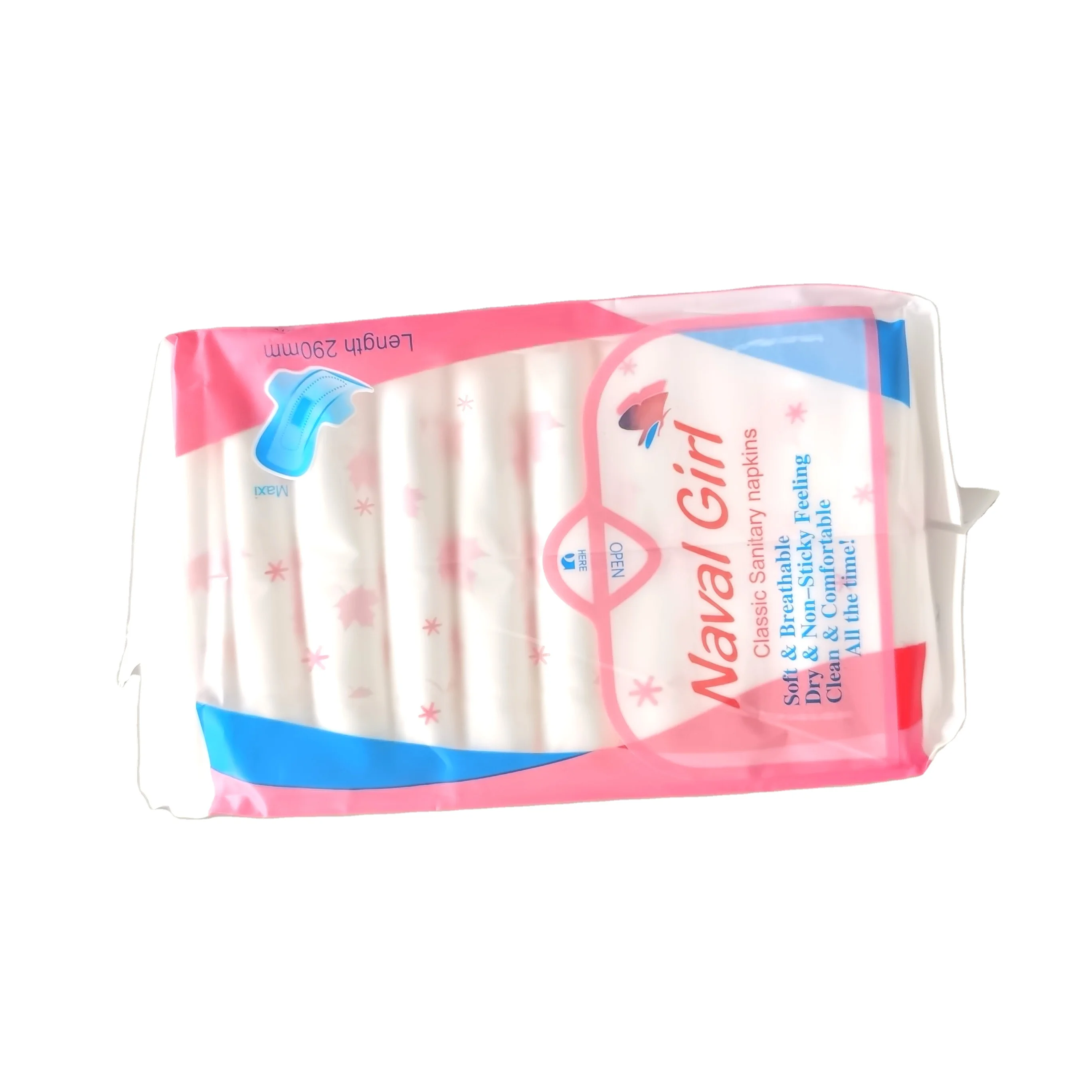 OEM Customized Lady Disposable Sanitary Napkin Pads Super Absorbent serviette hygienique ODM low MOQ