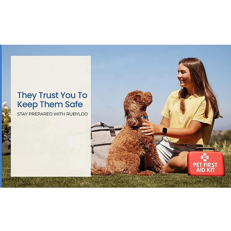 Vet First Aid Kit Pet First Aid Supplies Dog and Cat Emergency Box Pet First Aid Kit for Travel
