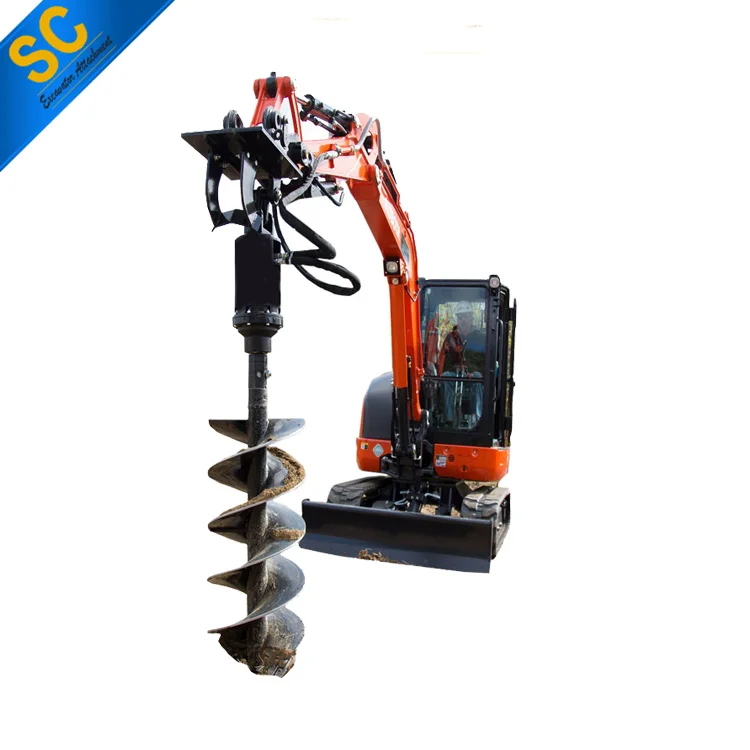 Hydraulic Auger for Backhoe Auger for Mini Excavator Used