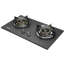 High Quality Household Kitchen Gas Cooktop Built In Tempered Glass 2 Burner Gas Stove