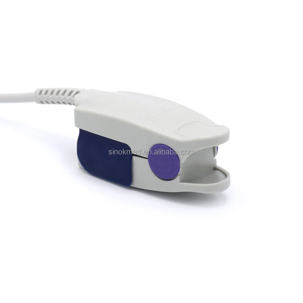 Nonin Compatible spo2 sensor, 8000AA-1+8500VI, Adult Clip,  9 pin, 1 M, 8500, PamSAT 2500, Avant 9600, Avant 9700...