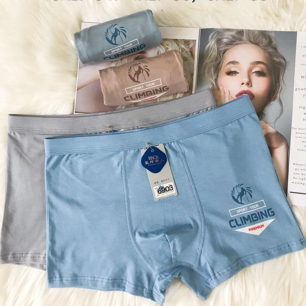 Индивидуальные высококачественные мужские трусы, хлопковые трусы, Модальные Спортивные Молодежные брюки, сексуальные дышащие шорты с четырьмя углами