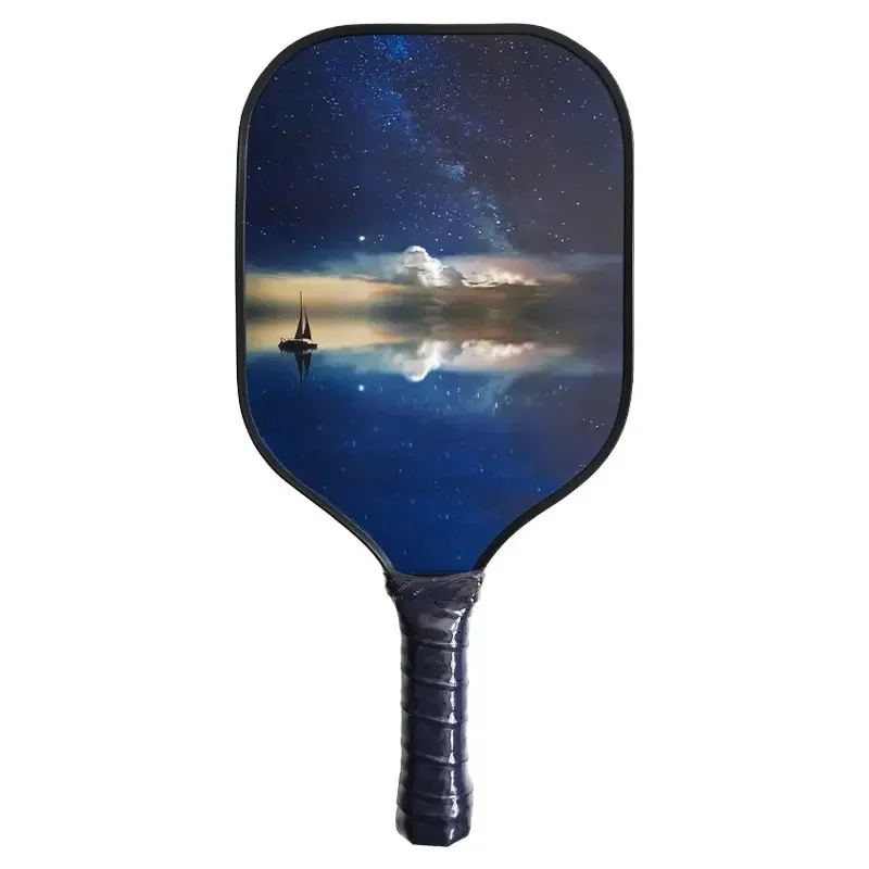 USAPA Approved Custom pattern pickleball paddle carbon fiber Racket set of 2 paddle 4 Balls