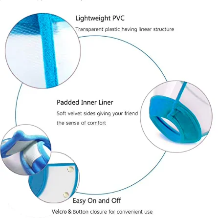 
Wholesale Plastic Pet Dog Elizabeth Collar Cute Recovery Healing Protective Cat Collar 