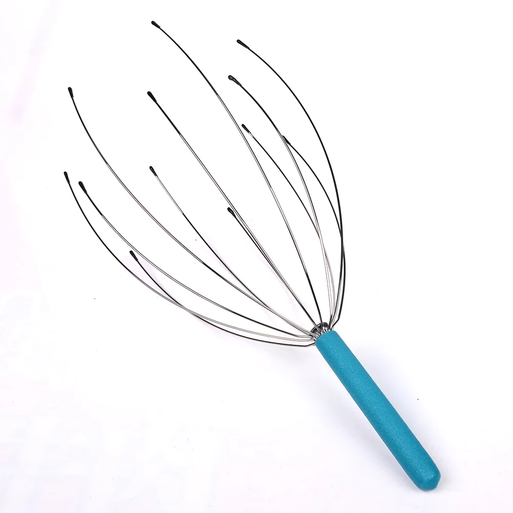 Zhedage Stainless Steel handheld Head Scalp Massager Claw tool Wire Metal Spider octopus Head Massager