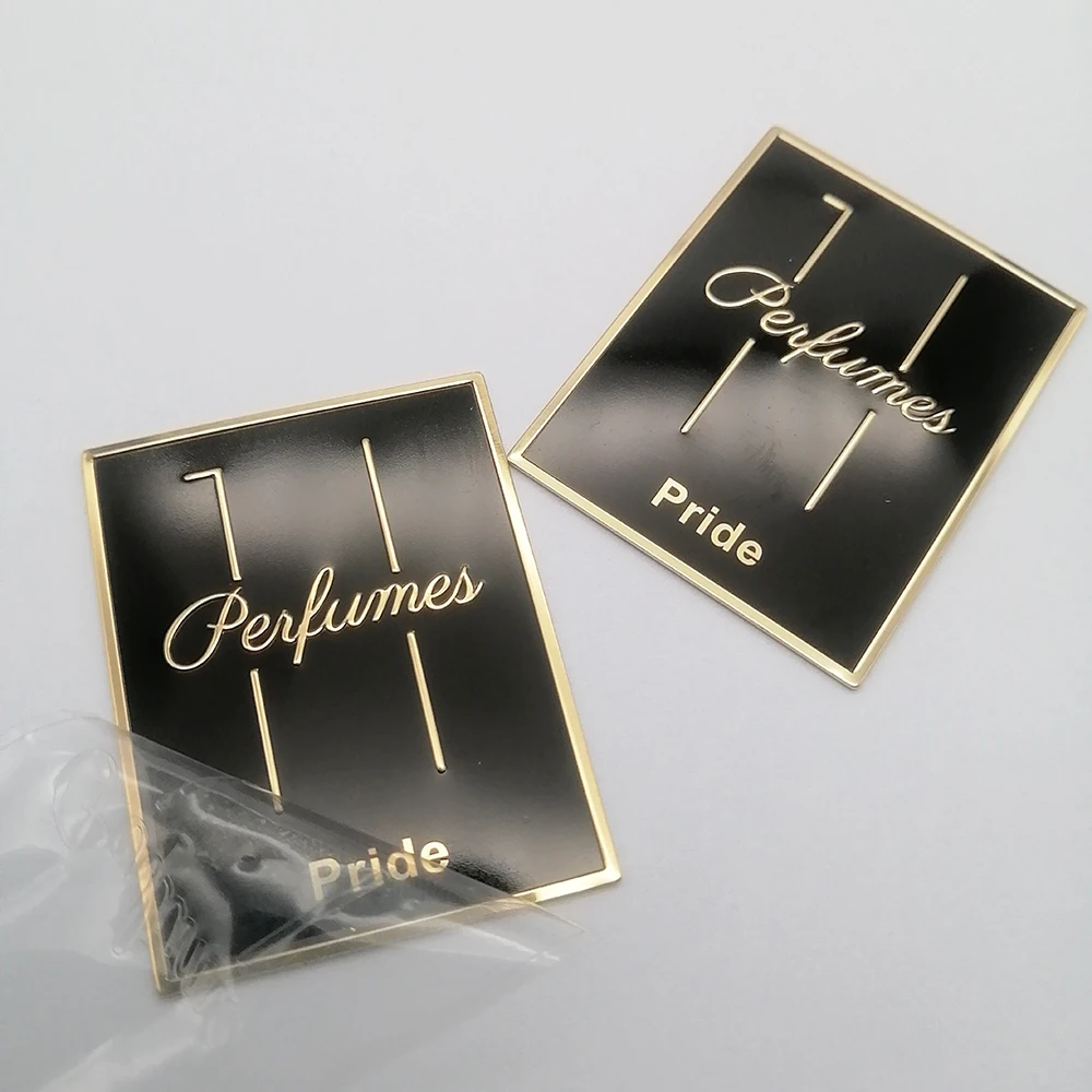 Wholesale custom private label stickers with logo Wine Cosmetic private perfume bottle with box packaging label