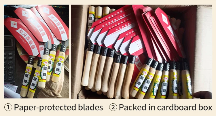 Carbon Steel Scythe Agriculture Grass Knives Wooden Handle Harvest Sickle Farming Rice Sickle