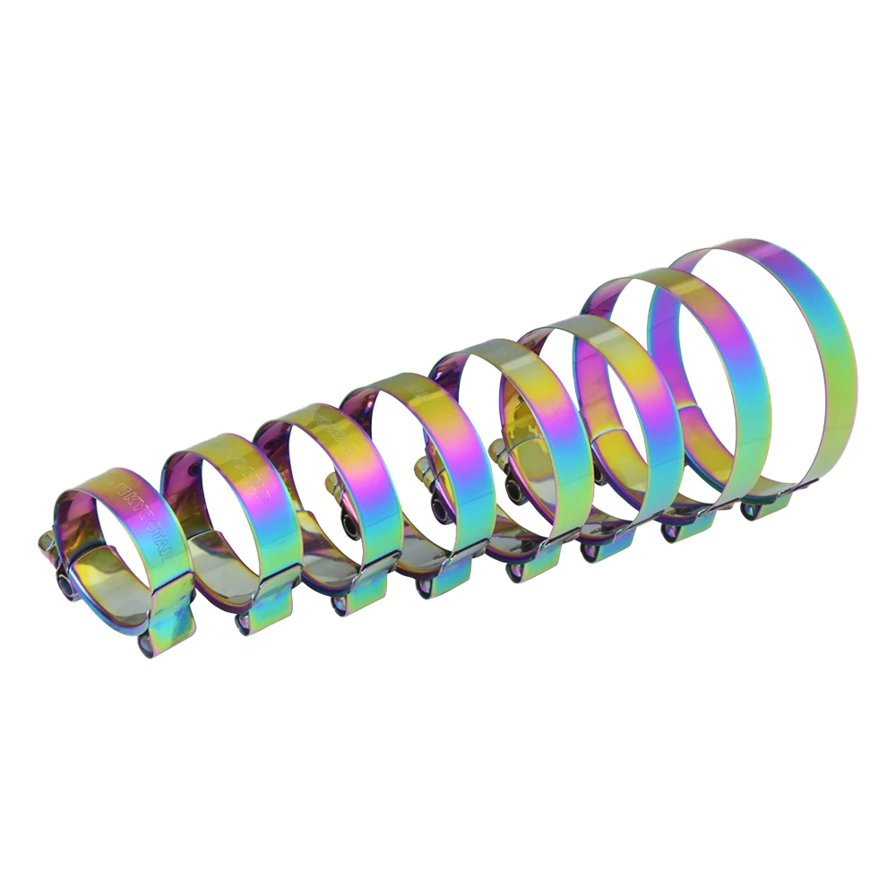 Custom Make 2' 3.5' 3.75' Stainless Steel T-Bolt Clamp Black Gold Silver Hose Clamps Adjustable Intake Kit Piping Clamps