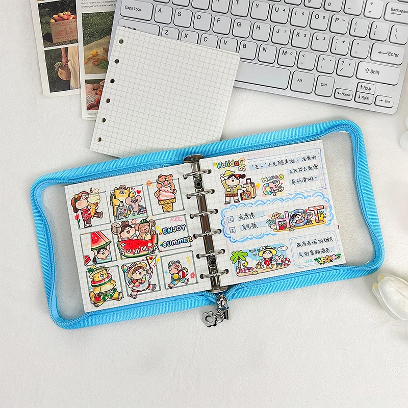 Grid blank inner page 80 sheet a7 filler paper spiral notebook loose leaf paper 6 ring binder refill notebook paper