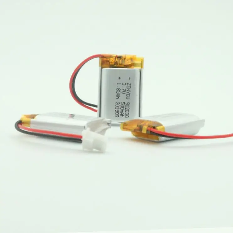 
Best Price Small Rechargeable Li Po Battery 3.7V 500mAh 902030 Lipo For Drone Camera 