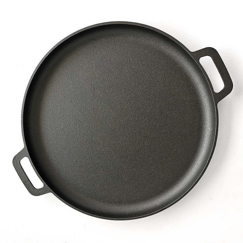 16 Inch Seasoned Cast Iron Pizza Pan Stone Pan for Oven