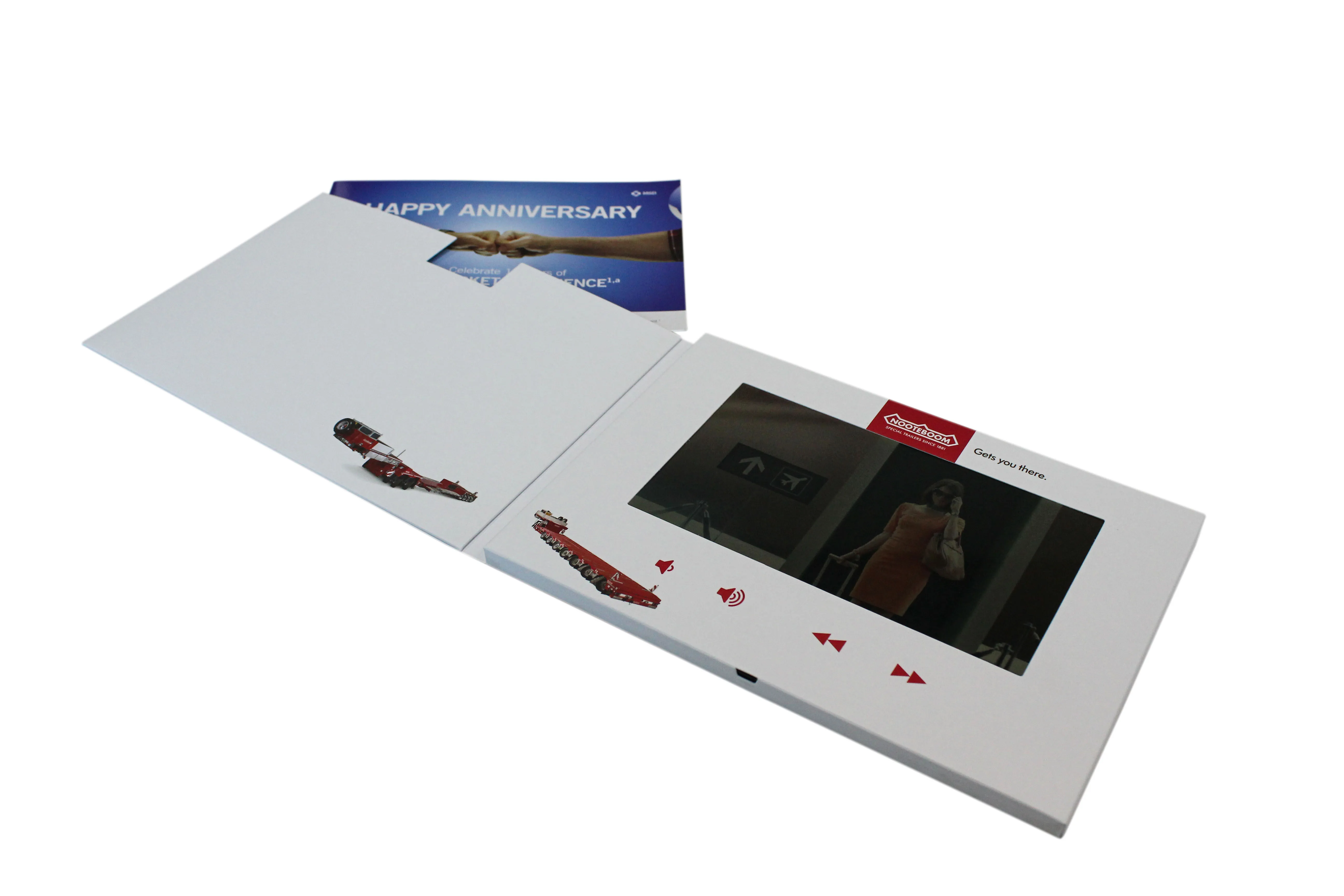 Shenzhen Boesy factory cheap cost for advertising wedding invitation 5 inch 7 inch lcd video brochure