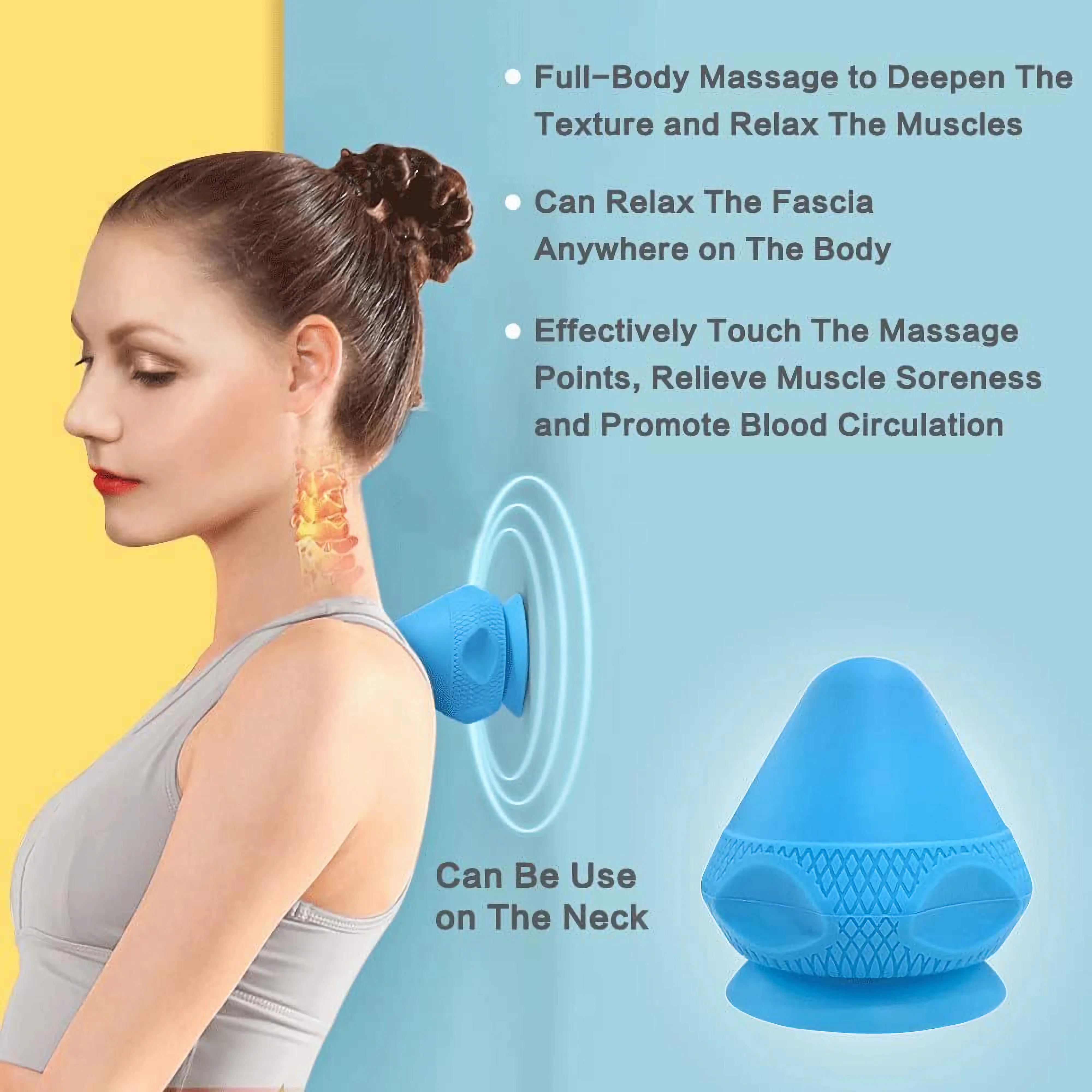 New Design Body Health Muscle Massager Hot Selling Muscle Rollers stick on the wall With Nail-free glue