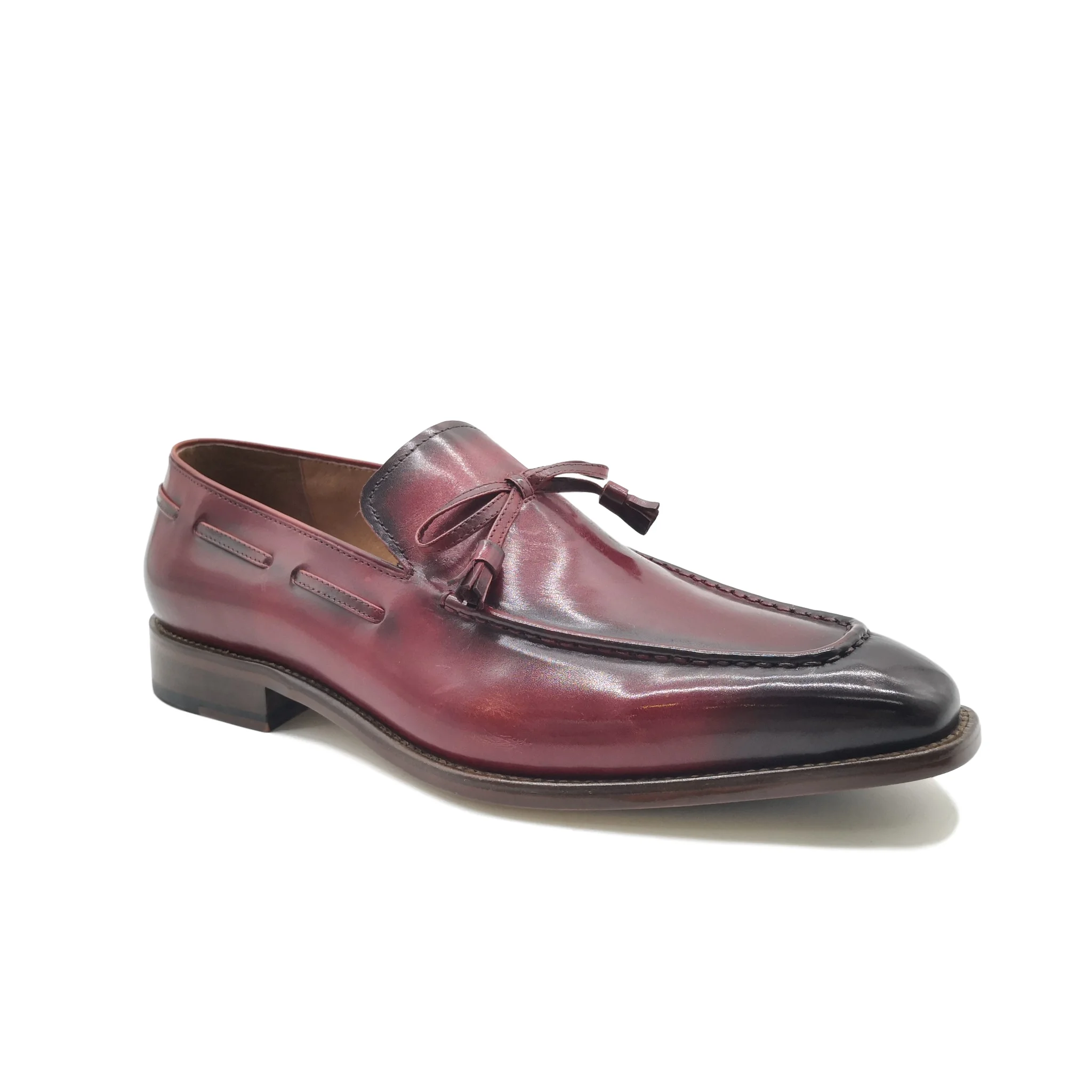 
Classic point toe dress shoes high quality italian leather shoes for men brand design tassels party shoes 