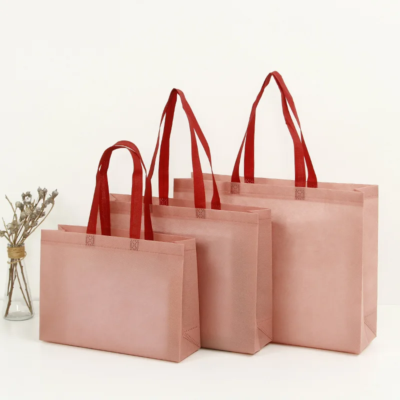 OEM/ODM eco friendly RPET non woven grocery tote fabric shopping bag custom laminated nonwoven