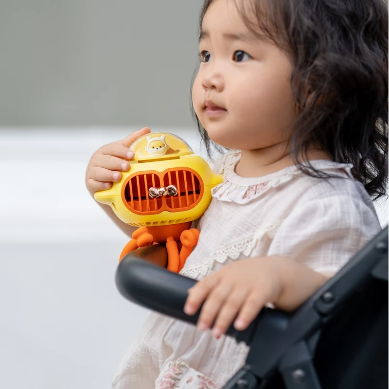 Baby Stroller Fan With Mosquito Repellent Auto Oscillating Flexible Octopus Tripod Mini Portable Clip USB Charging Stroller Fan