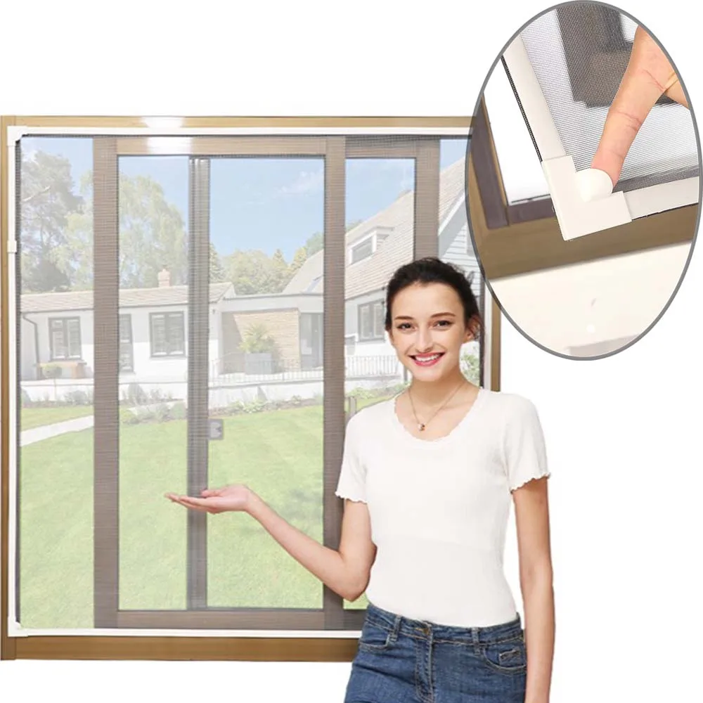 Противомоскитная сетка для раскатывания окон от пыли, оконный экран, черная сетка из нержавеющей стали для насекомых