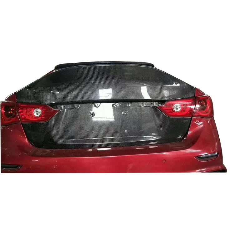 Carbon fiber glass  car rear trunk bonnet back boot hood For Infiniti q50 2014-2019