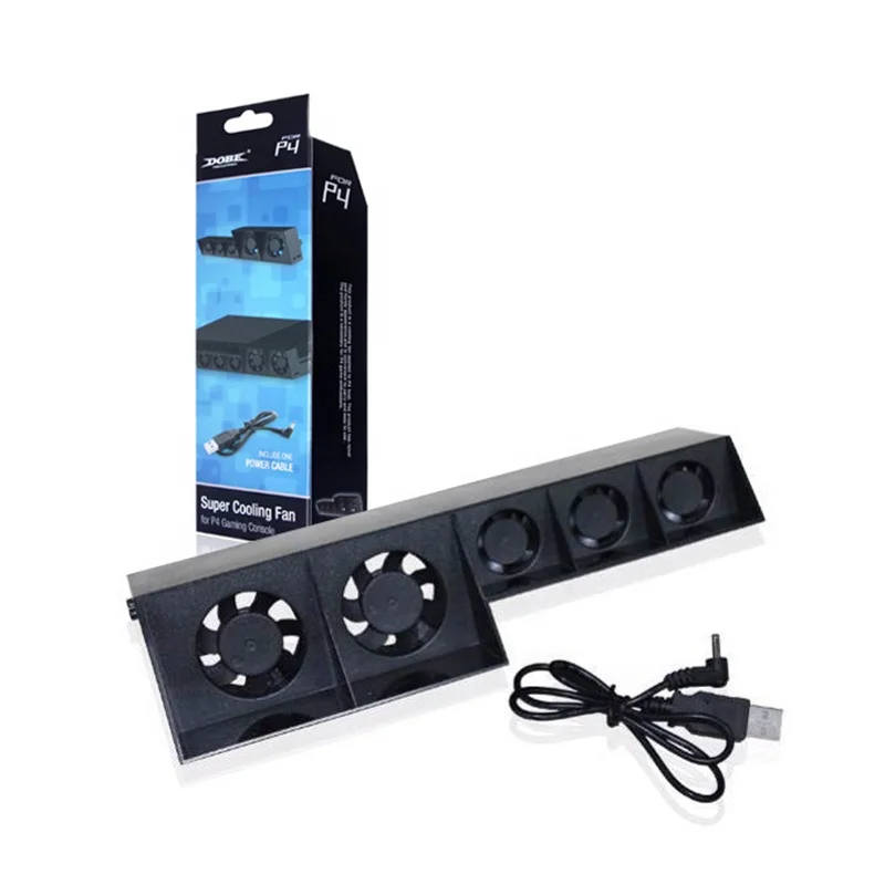 TP4-005 USB Cooling Fan Smart Turbos Temperature Control Cooler 5-Fan For PS4 Radiation Fan