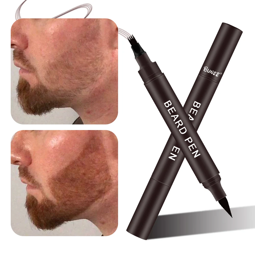 Innovative 4 Tip Micro Barber Home Use Beard Styling Beard Filler Pen For Men