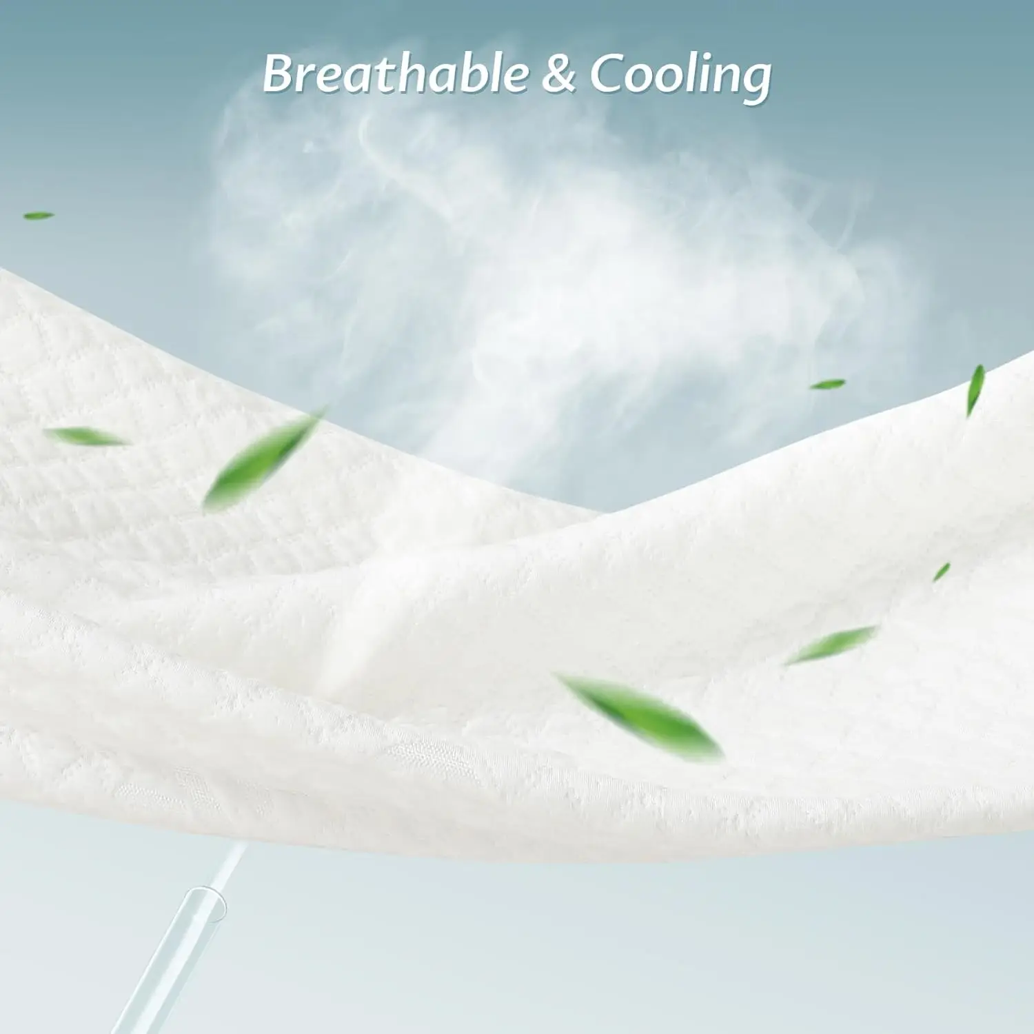 skin-friendly bamboo 3D air layer zippered fitted sheet 100% waterproof mattress protector