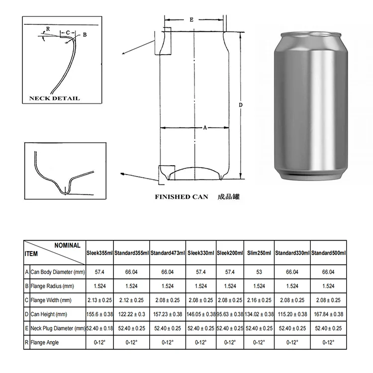 330ml 355ml 473ml 500ml Standard cans aluminum cans for beer soda beverage drinks packaging