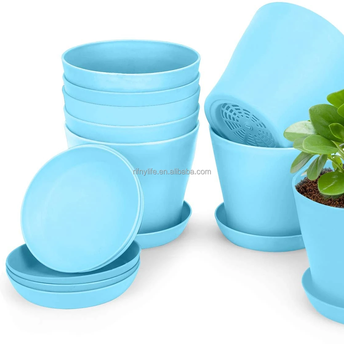 6.7inch levitating plant pot,6 inch terracotta saucer ceramic plant pot with saucer (6.7inch/17cm dia)