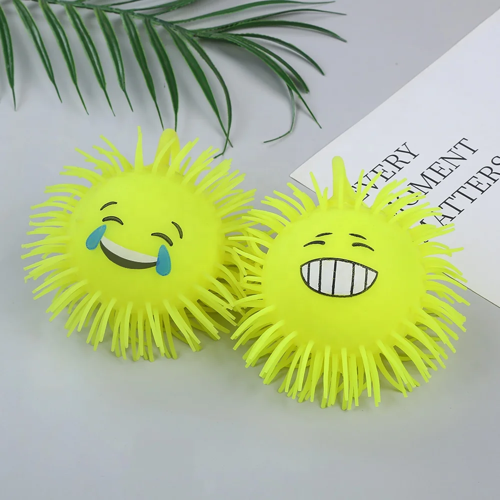 KEHUI Toy Balls Sensory Best Selling Bouncing Toy Colorful Sticky Toy 50g Smiley Ball Puffer Ball For Kids