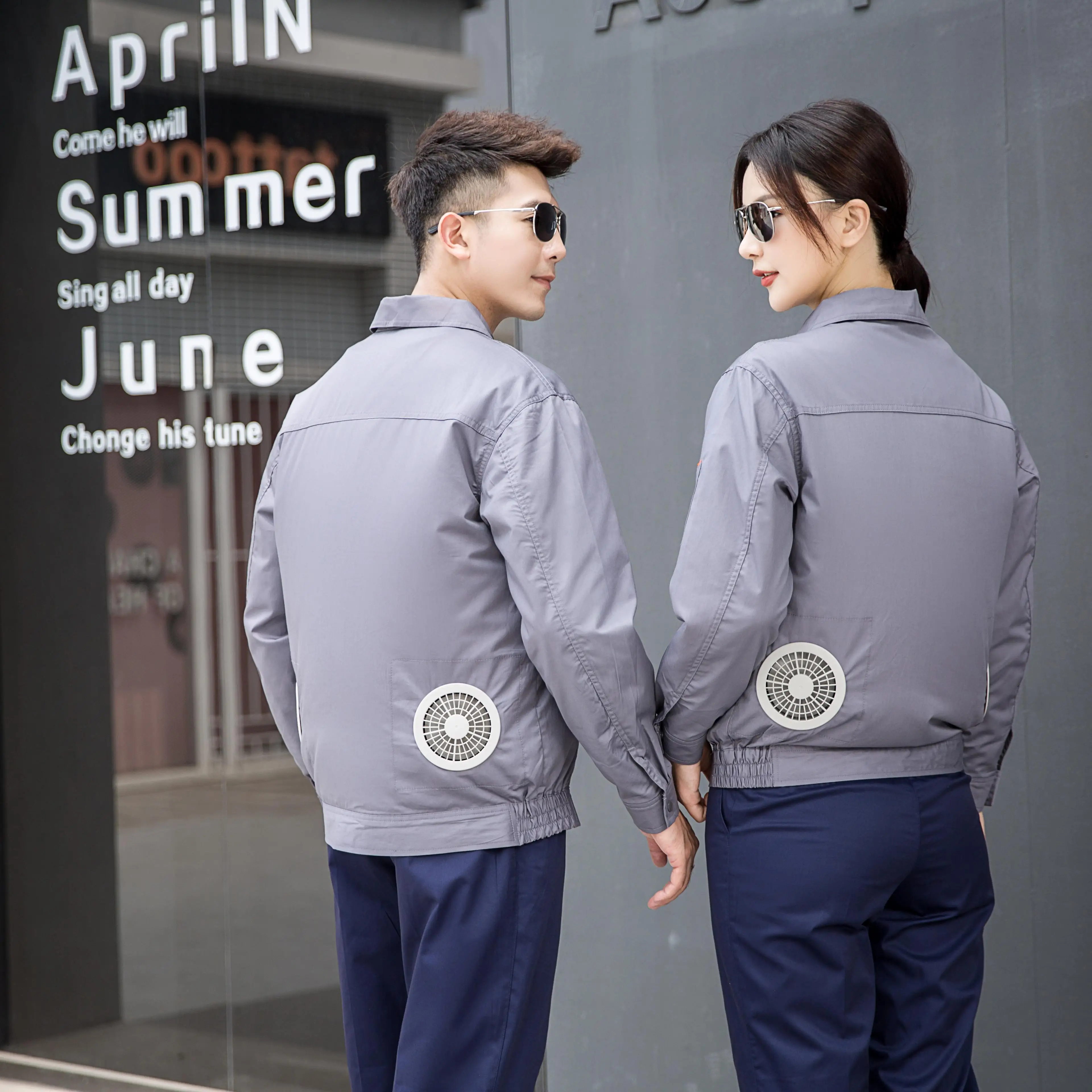 Hiking Air Conditioner Jacket with one Fan Cooling Clothes Summer Workwear For motor bike Fishing Builder Welder