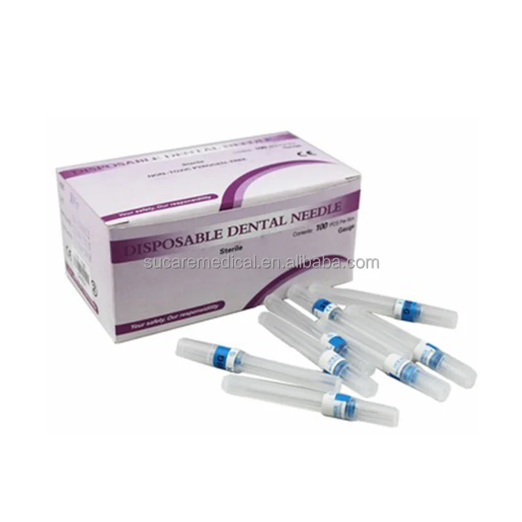 Disposable Sterile 27G Long Dental Needles 100/BOX