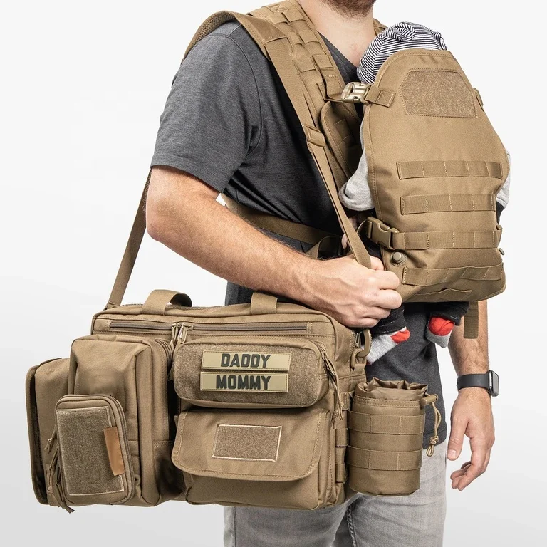 
3 In 1 Baby Bag Tactical Daddy Diaper Bag Set Travel Baby Carrier Bag 