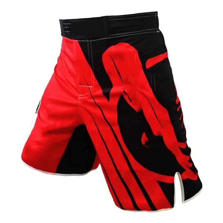 Full sublimation 100% polyester pattern compression fight sprawl custom mma shorts