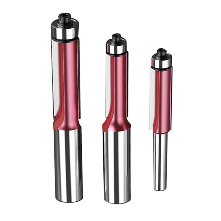 High precision quality Tungsten Carbide tip wood using TCT Straight bit with bearing flush trim router bit for woodworking