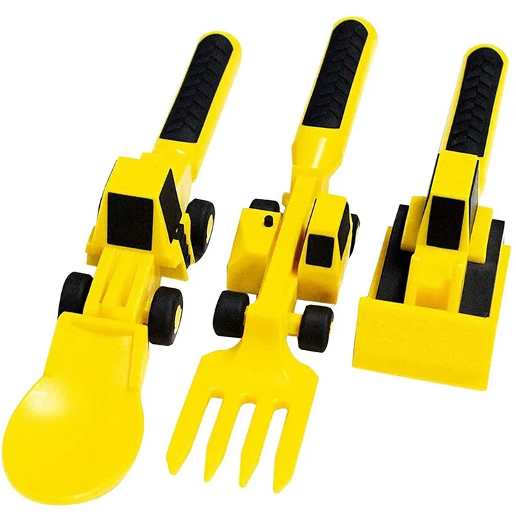 New Arrival Wholesale Tableware Utensils for Kids BPA Free Portable Unbreakable Cute Toddler Feeding Forks and Spoons Set
