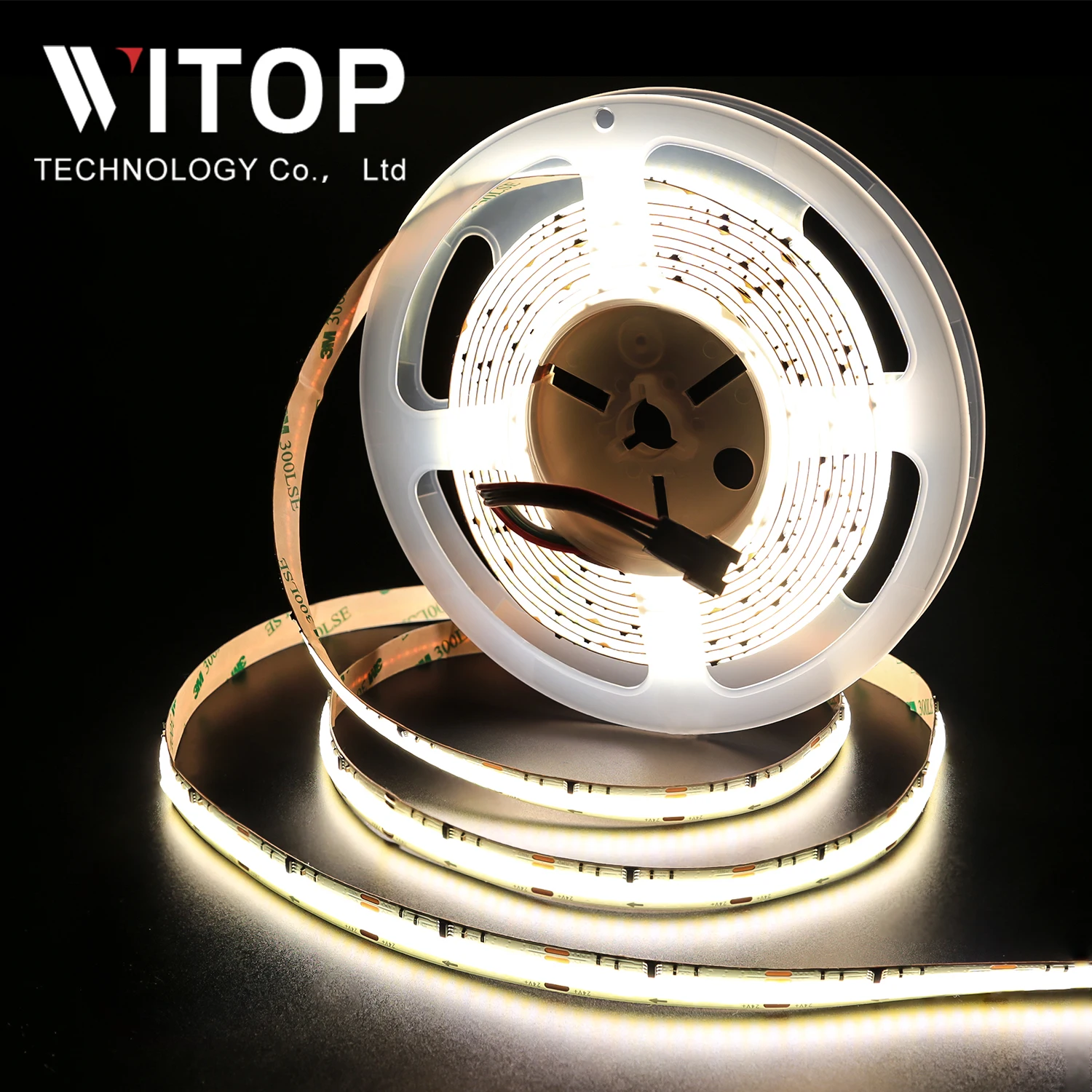 New Arrival 12V 24V 2700k-6500k 576LEDS/M Chips No Lighting Dot COB LED Strip