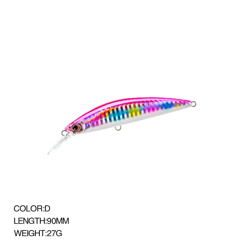 2023 New Design Long Tongue Sinking Minnow 27g 37g Long Casting Simulation Bait Trout Peche Artificial Baits