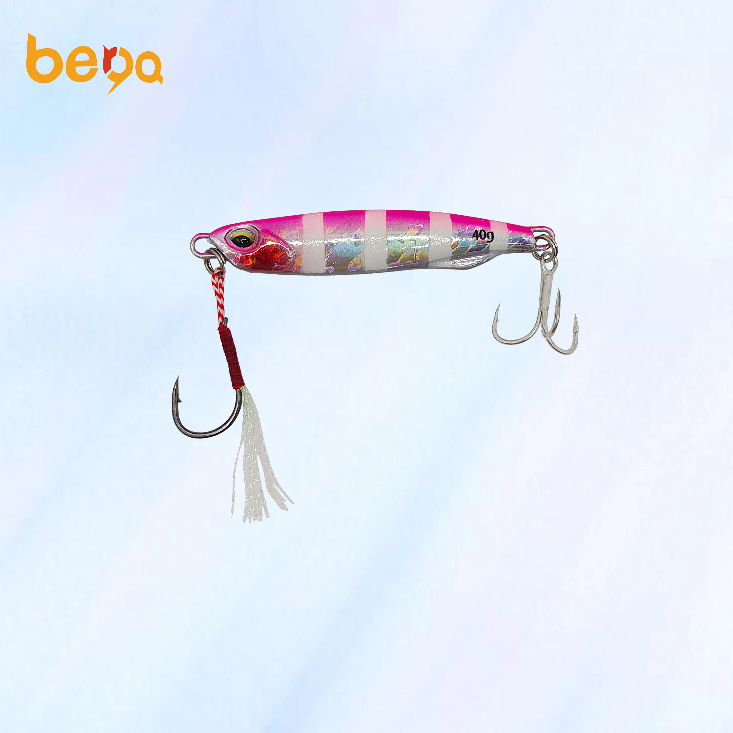 Double hook iron plate simulation Luya bait super long cast fishing perch perch kill fresh water fishing iron plate