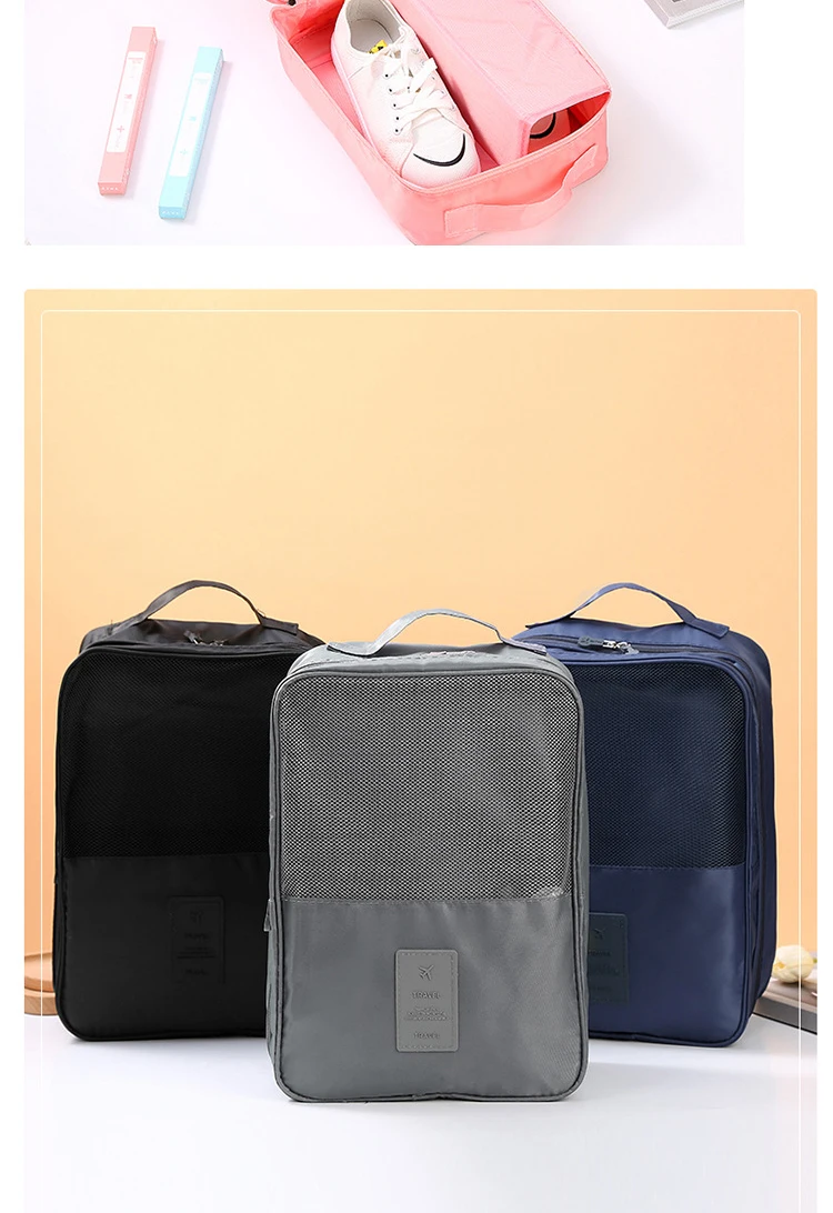 Hi-Quality Wholesale Travel Shoe Organizer  Portable  Shoe Storage Bag with Customized Logo Printing