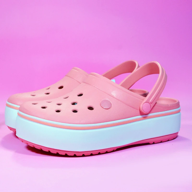 Women Hole Shoes Summer Slippers Indoor Outdoor Baotou Slippers Breathable Non-slip Garden Beach Leisure Shoes Fashion FlipFlops