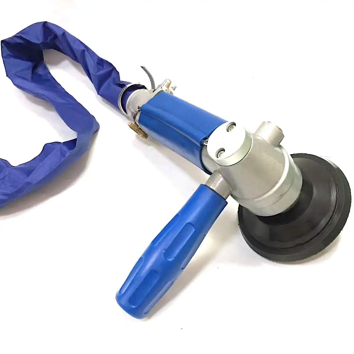 Rear Exhaust 4,500 rpm Four Inch Pneumatic Stone Polisher for right handed, left handed users Marble & Stone 4-Inch Granite Sand