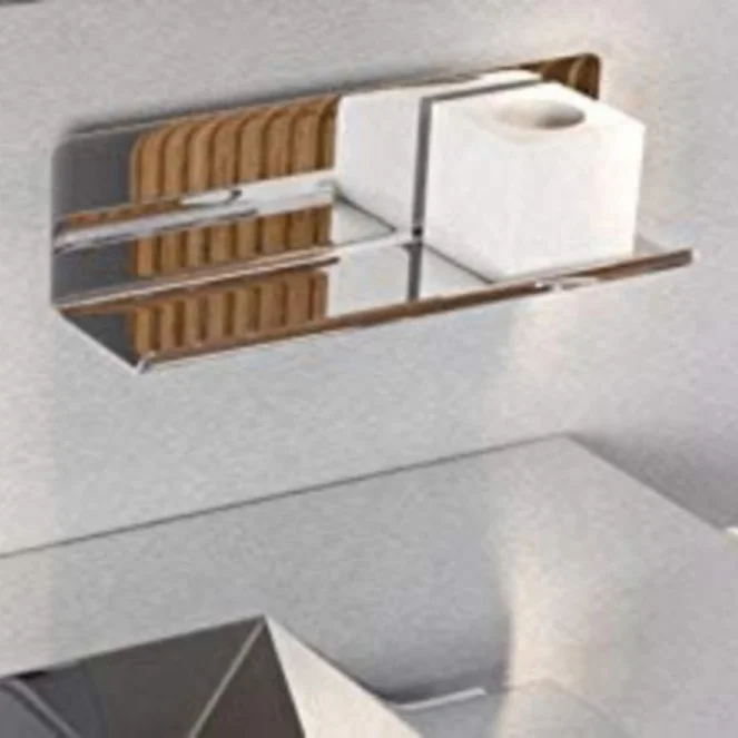 Bathroom Shelf  TUY  Wall Mounted Bathroom Shelves, steel glossy or brushed