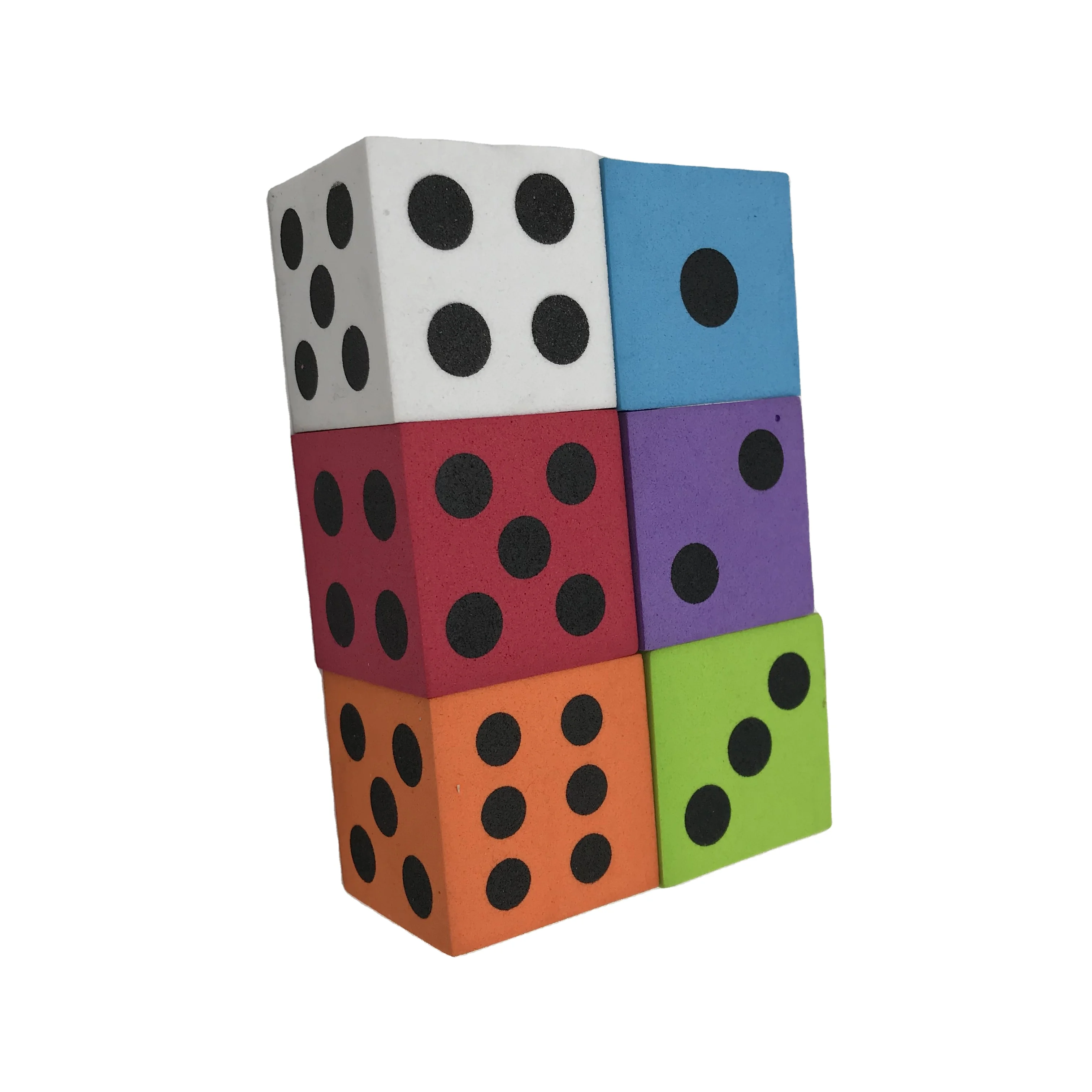OEM Factory Custom Printed Home Exercise Fitness Dice 4 6 8 10 12 Sided Yoga Dice Gym Workout EVA Foam Dice