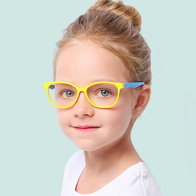 Newly fashion Kids optical eyewear glasses high quality silicone anti blue light glasses