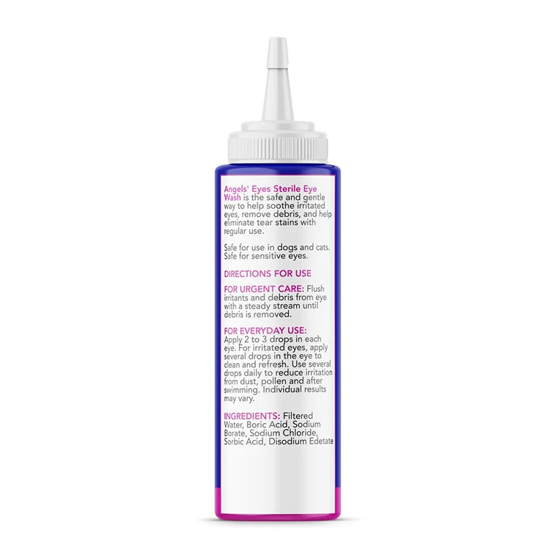 Custom Multi-Purpose Sterile Eye Cleaner and Rinse Tear Stain Reducer| for Allergies Debris Mucus Irritation and Weepy Eyes