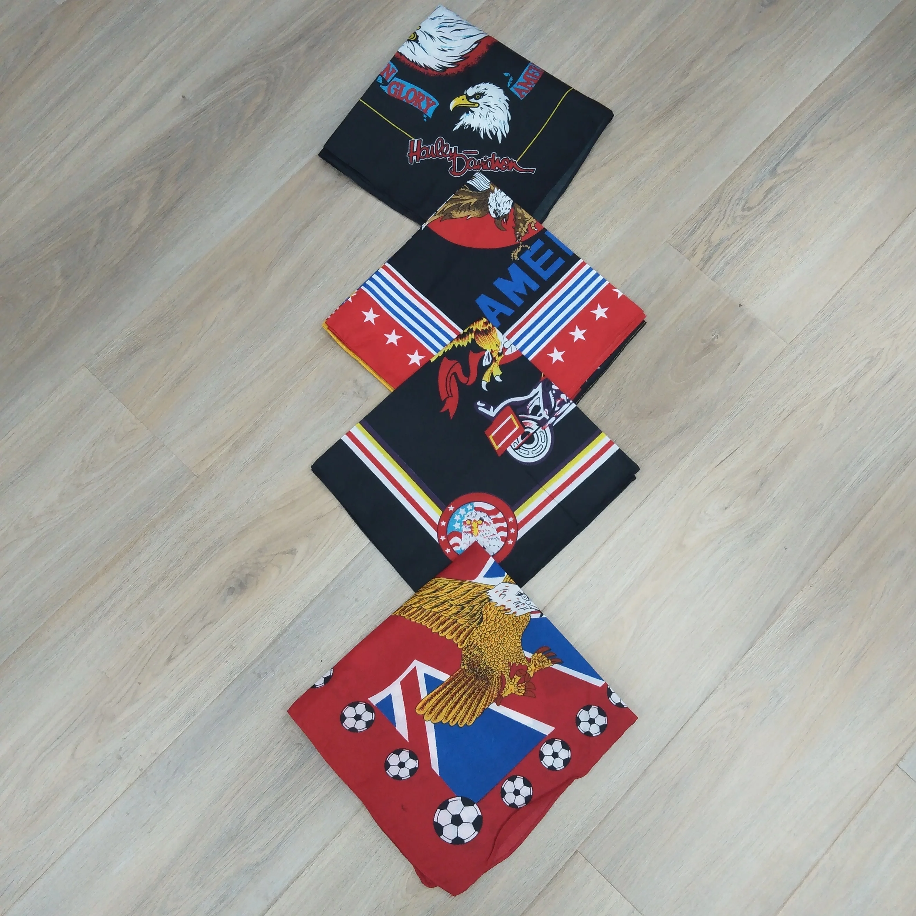 USA bandanas custom size logo polyester mix cotton fashion design pet scarf 55*54CM handkerchief men neck scarf