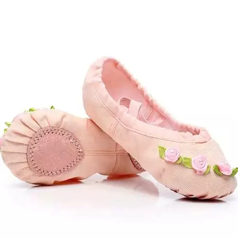 
Girl beautiful casual flexible printed dance shoes solid color 