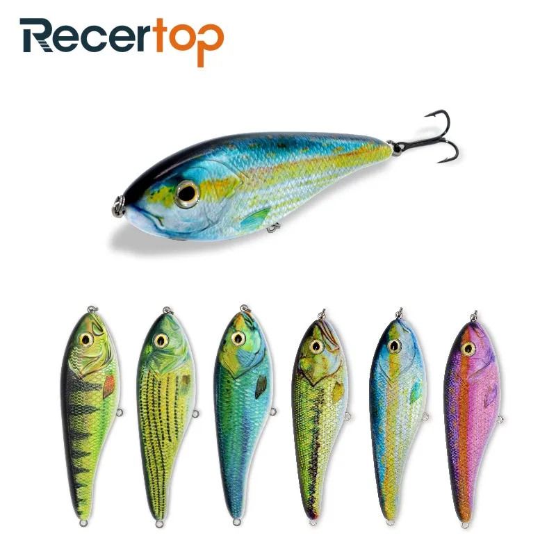 Recertop 2022 new Best Oem Wholesale Customized hot selling fishing slider jerk bait saltwater trolling lures