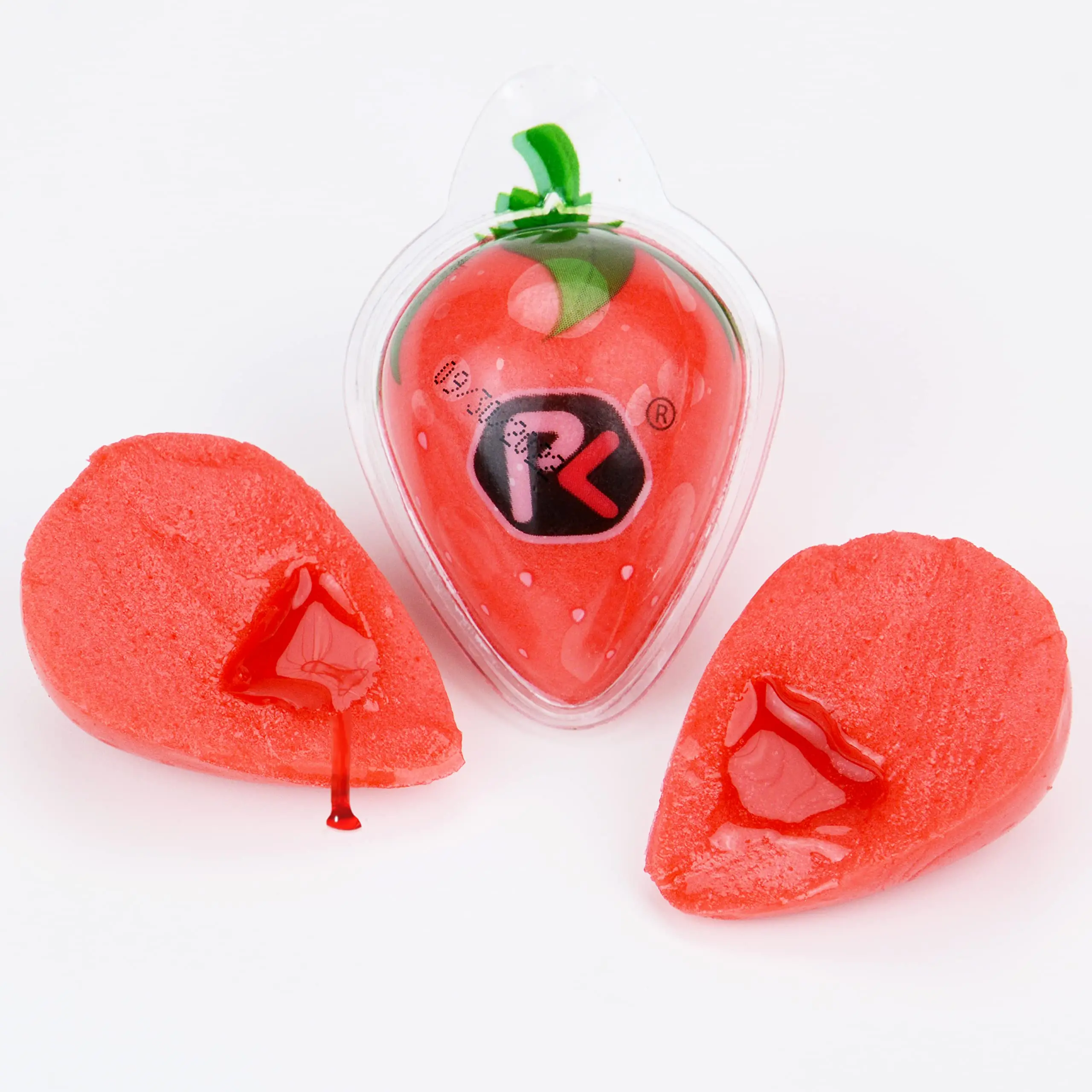 Fresh Fruit Fast Cutting Creative 3d Fruit Shape Popping Strawberry Flavor Bulk Jelly Candy Candy