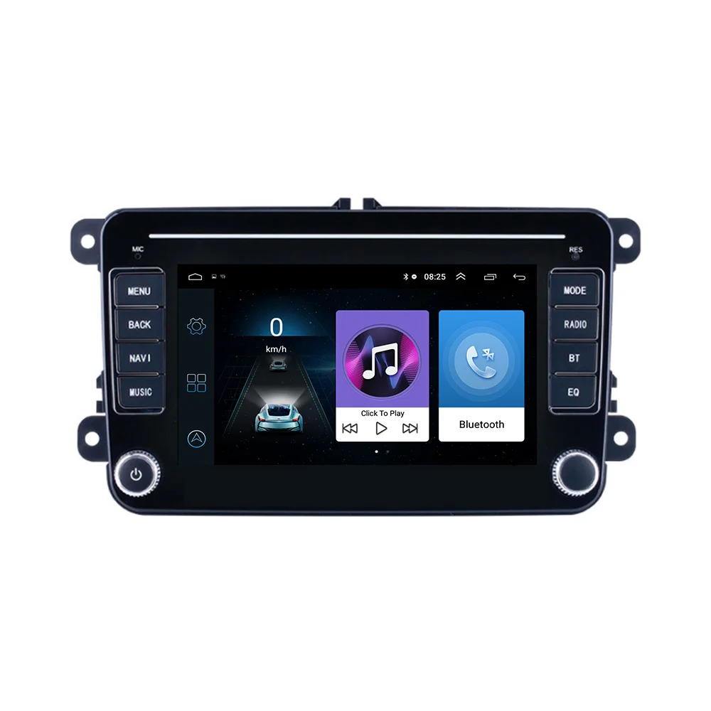  Автомагнитола 2DIN 7 дюймов Android Gps-навигация BT Wi-Fi для Volkswagen Vw Skoda Golf